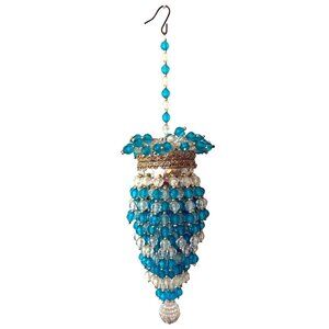 Christmas Cascading Chandelier Ornament Beaded Tea Ball Fan Pull Charm Bohemian